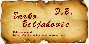 Darko Beljaković vizit kartica